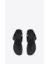[SAINT LAURENT] caleb flat sandals in smooth leather 732380AABQC1000
