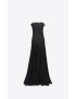 [SAINT LAURENT] long bustier dress in crepe muslin 729508Y115W1000