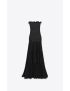 [SAINT LAURENT] long bustier dress in crepe muslin 729508Y115W1000