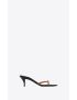 [SAINT LAURENT] carla heeled mules in smooth leather 733439DWE009808