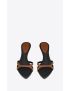 [SAINT LAURENT] carla heeled mules in smooth leather 733439DWE009808