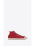 [SAINT LAURENT] court classic sl 39 mid top sneakers in nylon and leather 732272AABPQ6575