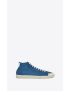 [SAINT LAURENT] court classic sl 39 mid top sneakers in nylon and leather 732272AABPQ4075