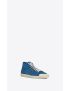 [SAINT LAURENT] court classic sl 39 mid top sneakers in nylon and leather 732272AABPQ4075