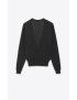 [SAINT LAURENT] v neck sweater in cashmere, wool and silk 736526YAPK21000