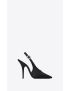 [SAINT LAURENT] yasmeen slingback pumps in silk satin 742038F14NN1000