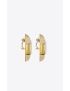 [SAINT LAURENT] saharienne earrings in metal and rhinestones 747681Y15268066