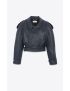 [SAINT LAURENT] cropped trench in shiny lambskin 741223YC2TE4324