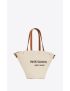 [SAINT LAURENT] rive gauche tote bag in canvas and vintage leather 735728FABJN9087