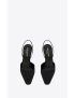 [SAINT LAURENT] blade slingback pumps in shantung and patent leather 736866AABNR1025