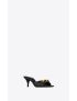 [SAINT LAURENT] le maillon mules in cassandre jacquard 733438AABRF1000