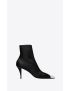 [SAINT LAURENT] jam zipped boots in shiny leather 731799AABOM1090