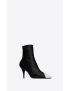 [SAINT LAURENT] jam zipped boots in shiny leather 731799AABOM1090