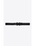 [SAINT LAURENT] croissant de lune buckle braided belt in vegetable tanned leather 732255AABPC1000