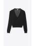 [SAINT LAURENT] cropped sweater in knit 746119Y75ZA1000