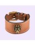 [GUCCI] Leather bracelet with lion head 729061IAACF8027