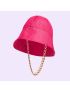 [GUCCI] Moire bucket hat with chain 7291283HAPM5500