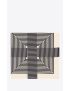 [SAINT LAURENT] square scarf in silk twill 7323903Y0019160