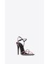 [SAINT LAURENT] clara sandals in silk satin 7422369QN006902