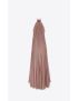 [SAINT LAURENT] dress in silk georgette 729652Y059R5551