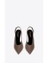 [SAINT LAURENT] yasmeen slingback pumps in shiny leather 74683319XNN2019