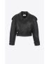 [SAINT LAURENT] cropped trench in shiny lambskin 741223YCDF21000