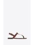 [SAINT LAURENT] cassandre sandals in smooth leather 761720DWETT2834