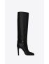 [SAINT LAURENT] diane boots in grained leather 74379725V001000