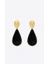 [SAINT LAURENT] hourglass earrings in velvet and metal 756387YLAVL8029