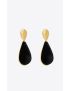 [SAINT LAURENT] hourglass earrings in velvet and metal 756387YLAVL8029