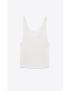 [SAINT LAURENT] tank top in ribbed knit 734344Y76BM9502