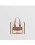 [BURBERRY] Two-tone Canvas and Leather Mini Freya Tote 80441431