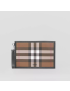 [BURBERRY] Check and Leather Zip Pouch 80508291