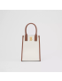[BURBERRY] Canvas and Leather Micro Frances Tote 80524601
