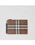 [BURBERRY] Exaggerated Check Large Zip Pouch 80527941