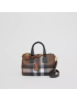 [BURBERRY] Check and Leather Mini Bowling Bag 80534961