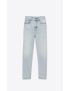 [SAINT LAURENT] 80s cropped jeans in light caribbean blue denim 757299YG8634297