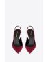 [SAINT LAURENT] zoe slingback pumps in satin crepe 7027539QN006501