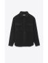 [SAINT LAURENT] overshirt in raw black wool 753168Y28RA1000