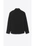 [SAINT LAURENT] overshirt in raw black wool 753168Y28RA1000