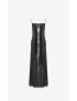 [SAINT LAURENT] long cowl back dress in laminated jersey 754713Y37LK1081