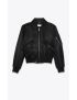 [SAINT LAURENT] bomber army in nylon and shearling 535014Y738T1000