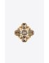 [SAINT LAURENT] baroque cross brooch in metal 688508Y15269349