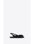 [SAINT LAURENT] anais slingback flats in smooth and patent leather 6496211ZJ101299