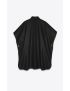 [SAINT LAURENT] cape in cashmere with leather piping 661166Y143V1000