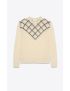 [SAINT LAURENT] sweater with diamond patterned bib 668320YAJM29744