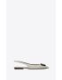 [SAINT LAURENT] anais slingback flats in smooth and patent leather 6496211ZJ101912