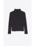 [SAINT LAURENT] turtleneck sweater in ribbed knit 665882Y75DD1000