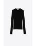 [SAINT LAURENT] ribbed sweater in cashmere, wool and silk 684030YAPK21000