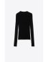 [SAINT LAURENT] ribbed sweater in cashmere, wool and silk 684030YAPK21000